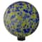 10" Yellow & Blue Outdoor Patio Garden Gazing Ball